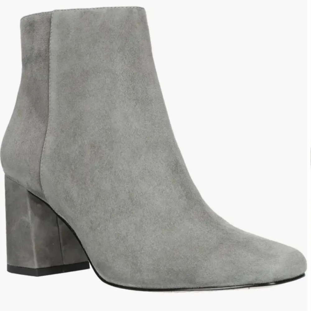 Women's Gray Suede Ankle Boots